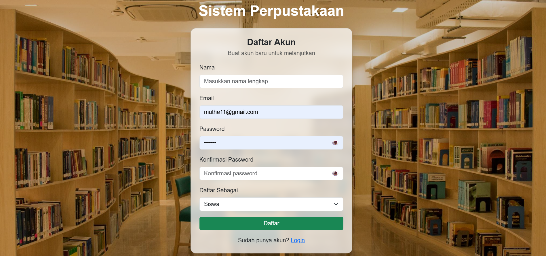 login perpus